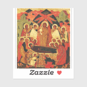 Entschlafung der Gottesmutter orthodoxe Ikone  Aufkleber