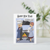 Entschließung für neue Jahre Postkarte (Stehend Vorderseite)