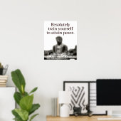 Entschlossene Ausbildung für sich selbst - Buddha Poster (Heimbüro)