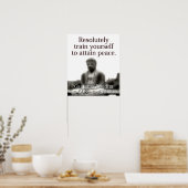 Entschlossene Ausbildung für sich selbst - Buddha Poster (Küche)
