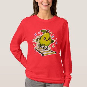 Entschlossene Birnen-Agility-Leiter-Workout-Cartoo T-Shirt