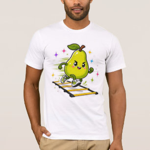 Entschlossene Birnen-Agility-Leiter-Workout-Cartoo T-Shirt