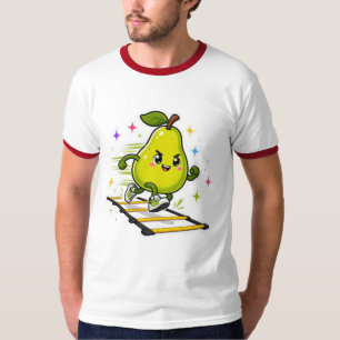 Entschlossene Birnen-Agility-Leiter-Workout-Cartoo T-Shirt