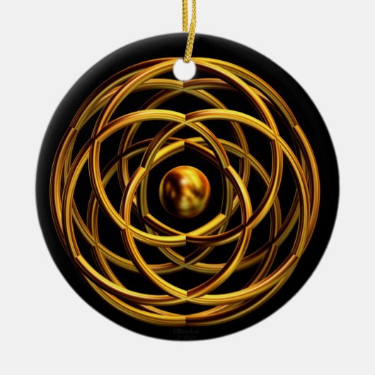 "Entschlossene Wünsche" Keramik Ornament (Vorne)