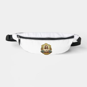 Entschlossener Jesus Schwerer Eisenkurzhantel Kraf Bauchtasche