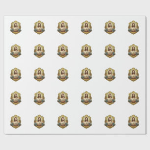 Entschlossener Jesus Schwerer Eisenkurzhantel Kraf Geschenkpapier