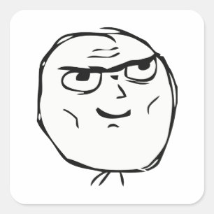 Entschlossener Typ Meme - quadratische Aufkleber