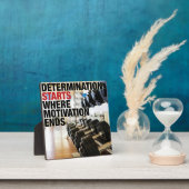 Entschlossenheit beginnt dort, wo Motivation endet Fotoplatte (InSitu)