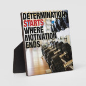 Entschlossenheit beginnt dort, wo Motivation endet Fotoplatte (Vorderseite)