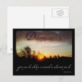 Entschlossenheit Inspiration Zitat Postkarte (Vorne/Hinten)