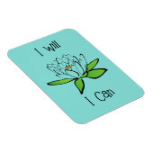 Entschlossenheit Lotus Blume I will I Can Magnet (Rechte Seite)