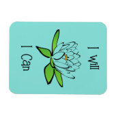 Entschlossenheit Lotus Blume I will I Can Magnet (Horizontal)