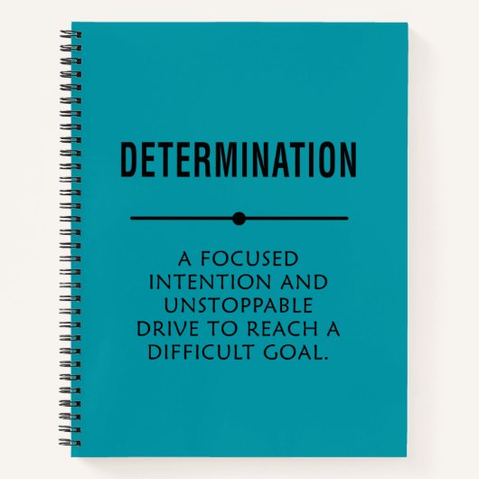 Entschlossenheit Notizblock (Vorderseite)