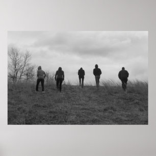 Entschlossenheit-Schwarzweiss-Plakat-Druck Poster