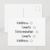 Entschlossenheit, Smarts, Kindness Vector (© Mira) Postkarte (Vorne/Hinten)