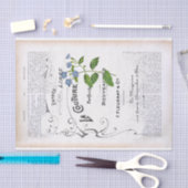 Entschlüsselung der blauen Blume für die Wörterbuc Seidenpapier (Handwerk)