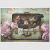 Entschlüsselung der Vintagen Koffer für Osterschwa Seidenpapier (Vorderseite)