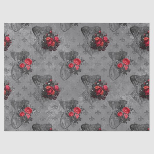 Entschlüsselung nach Korsett und Rote Rose Seidenpapier (Vorderseite)