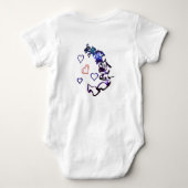 Entschlüsselung von Herzen Baby Strampler (Rückseite)