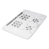 Entschlüsselungscode für die Cipher-Kryptografie v Badematte (Schrägansicht)