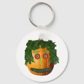 Entschnitt Pumpkin Face Schlüsselanhänger (Vorderseite)