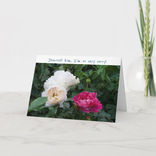 Entschuldige bitte, dass ich Rose eine elegante En Karte (Vorderseite)