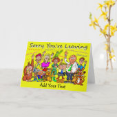 Entschuldige, dass du Cartoon Verlasst Karte (Gelbe Blume)