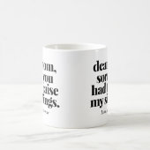 Entschuldige, dass du meine Geschwister sonnige Ma Kaffeetasse (Mittel)