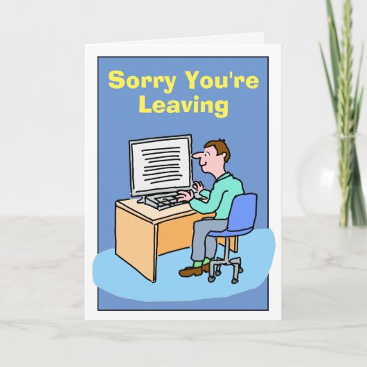 Entschuldige, dass du Weiße Männchen Verlasst. Karte (Vorderseite)