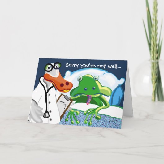 Entschuldige, dass es dir nicht gut geht... karte (Vorderseite)