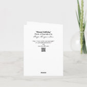 Entschuldige, dass ich deine Geburtkarte vermisst  Karte (Rückseite)