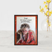 Entschuldige, dass ich deine Geburtkarte vermisst  Karte (Gelbe Blume)