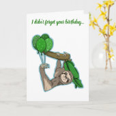 Entschuldige, dass ich deinen Geburtstag vergessen Karte (Gelbe Blume)