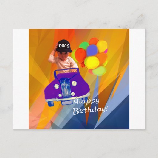 Entschuldige, dass ich deinen Geburtstag vergessen Postkarte (Vorderseite)