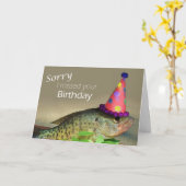 Entschuldige, dass ich deinen Geburtstag vermisst Karte (Gelbe Blume)