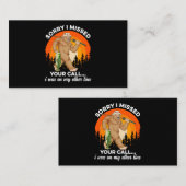 Entschuldige, dass ich deinen Ruf beim Angeln von Visitenkarte (Vorne/Hinten)