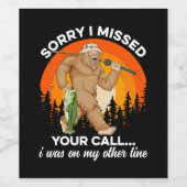 Entschuldige, dass ich deinen Ruf beim Angeln von Weinetikett (Einzelnes Label)