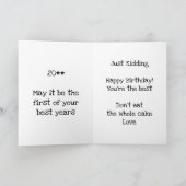 Entschuldige, dass ich dich alt anrief, dachte ich karte (Innenseite)