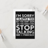 Entschuldige, dass ich dich gefallen habe karte (Vorderseite/Rückseite Beispiel)