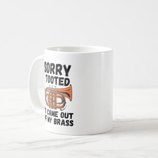 Entschuldige, dass ich es aus meiner Brasse geworf Kaffeetasse (Vorderseite Links)