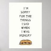 Entschuldige, dass ich hungrig war poster (Vorne)
