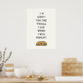 Entschuldige, dass ich hungrig war poster (Küche)
