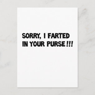 Entschuldige, dass ich in deinem Portemonnaie gefu Postkarte