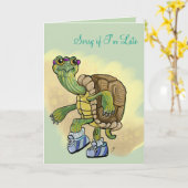 Entschuldige, dass ich in Sneakers zu spät bin Karte (Gelbe Blume)