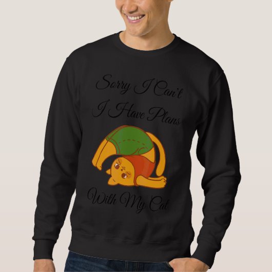 Entschuldige, dass ich mit meinem Cat Trendy Schri Sweatshirt (Vorderseite)