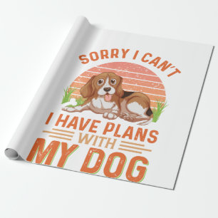 Entschuldige, dass ich mit meinem Hund keine Pläne Geschenkpapier