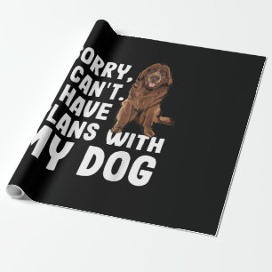 Entschuldige, dass ich mit meinem Neufundland-Hund Geschenkpapier