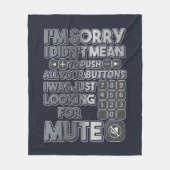 Entschuldige, dass ich nicht Gemein war, deine Tas Fleecedecke (Vorderseite)