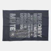 Entschuldige, dass ich nicht Gemein war, deine Tas Geschirrtuch (Horizontal)