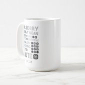 Entschuldige, dass ich nicht Gemein war, deine Tas Kaffeetasse (Vorderseite Links)